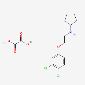 molecular formula C15H19Cl2NO5 B4096092 N-[2-(3,4-dichlorophenoxy)ethyl]cyclopentanamine;oxalic acid 