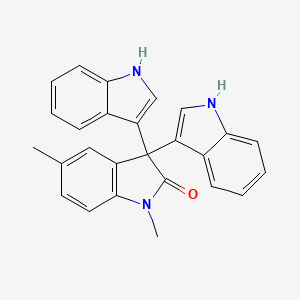 molecular formula C26H21N3O B4096099 3,3-bis(1H-indol-3-yl)-1,5-dimethylindol-2-one 