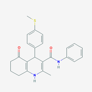 molecular formula C24H24N2O2S B4096132 2-methyl-4-[4-(methylsulfanyl)phenyl]-5-oxo-N-phenyl-1,4,5,6,7,8-hexahydroquinoline-3-carboxamide 