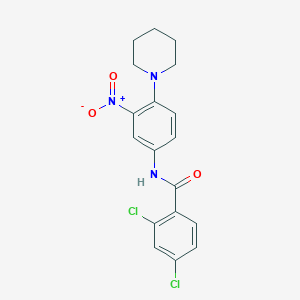 2,4-dichloro-N-(3-nitro-4-piperidin-1-ylphenyl)benzamide