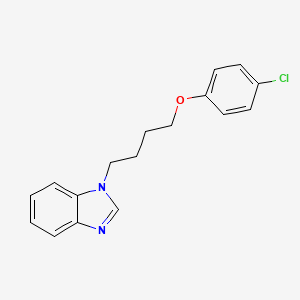 molecular formula C17H17ClN2O B4096166 1-[4-(4-CHLOROPHENOXY)BUTYL]-1H-1,3-BENZODIAZOLE 