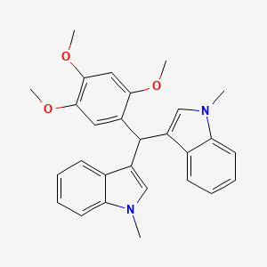 molecular formula C28H28N2O3 B4096175 3,3'-[(2,4,5-trimethoxyphenyl)methylene]bis(1-methyl-1H-indole) 