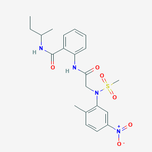 N-(sec-butyl)-2-{[N-(2-methyl-5-nitrophenyl)-N-(methylsulfonyl)glycyl]amino}benzamide