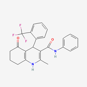 2-methyl-5-oxo-N-phenyl-4-[2-(trifluoromethyl)phenyl]-1,4,5,6,7,8-hexahydroquinoline-3-carboxamide