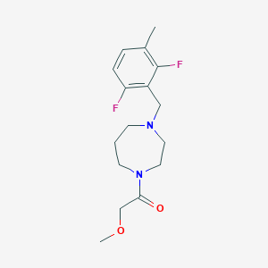 molecular formula C16H22F2N2O2 B4096193 1-(2,6-difluoro-3-methylbenzyl)-4-(methoxyacetyl)-1,4-diazepane 