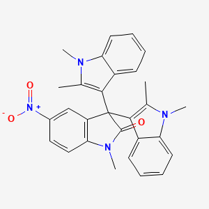 molecular formula C29H26N4O3 B4096218 3,3-bis(1,2-dimethylindol-3-yl)-1-methyl-5-nitroindol-2-one 