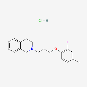 molecular formula C19H23ClINO B4096226 2-[3-(2-iodo-4-methylphenoxy)propyl]-3,4-dihydro-1H-isoquinoline;hydrochloride 