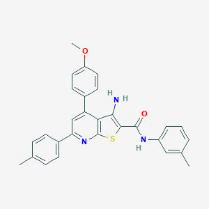 molecular formula C29H25N3O2S B409623 3-amino-4-(4-methoxyphenyl)-N-(3-methylphenyl)-6-(4-methylphenyl)thieno[2,3-b]pyridine-2-carboxamide 