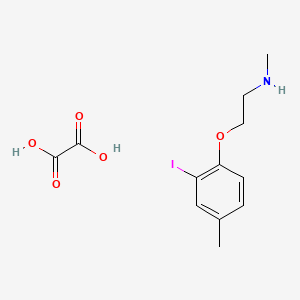 2-(2-iodo-4-methylphenoxy)-N-methylethanamine;oxalic acid