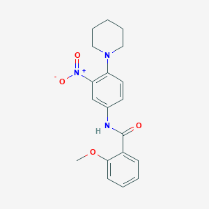 molecular formula C19H21N3O4 B4096254 2-methoxy-N-(3-nitro-4-piperidin-1-ylphenyl)benzamide 