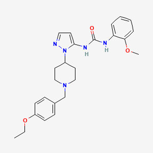 N-{1-[1-(4-ethoxybenzyl)-4-piperidinyl]-1H-pyrazol-5-yl}-N'-(2-methoxyphenyl)urea