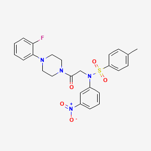 N-{2-[4-(2-fluorophenyl)-1-piperazinyl]-2-oxoethyl}-4-methyl-N-(3-nitrophenyl)benzenesulfonamide