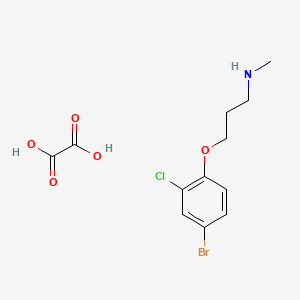 3-(4-bromo-2-chlorophenoxy)-N-methylpropan-1-amine;oxalic acid