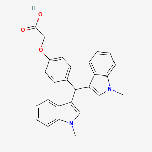 {4-[bis(1-methyl-1H-indol-3-yl)methyl]phenoxy}acetic acid