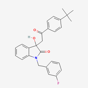 3-[2-(4-tert-butylphenyl)-2-oxoethyl]-1-(3-fluorobenzyl)-3-hydroxy-1,3-dihydro-2H-indol-2-one