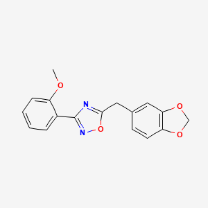 5-(1,3-benzodioxol-5-ylmethyl)-3-(2-methoxyphenyl)-1,2,4-oxadiazole