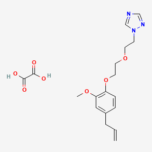 molecular formula C18H23N3O7 B4096380 1-[2-[2-(2-Methoxy-4-prop-2-enylphenoxy)ethoxy]ethyl]-1,2,4-triazole;oxalic acid 