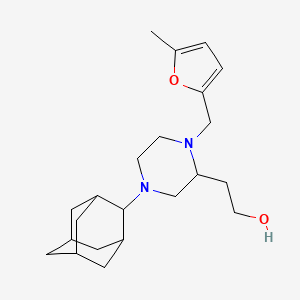 molecular formula C22H34N2O2 B4096401 2-{4-(2-adamantyl)-1-[(5-methyl-2-furyl)methyl]-2-piperazinyl}ethanol 