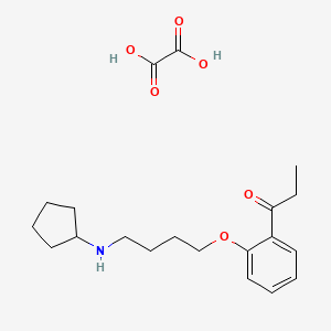 1-[2-[4-(Cyclopentylamino)butoxy]phenyl]propan-1-one;oxalic acid