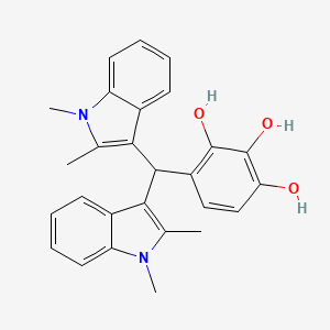 4-[bis(1,2-dimethyl-1H-indol-3-yl)methyl]-1,2,3-benzenetriol