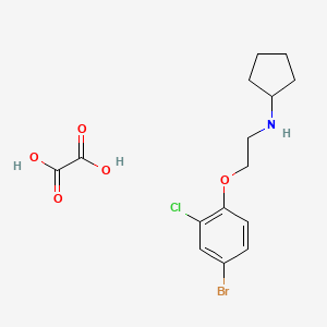 N-[2-(4-bromo-2-chlorophenoxy)ethyl]cyclopentanamine;oxalic acid