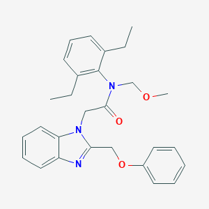 N-(2,6-diethylphenyl)-N-(methoxymethyl)-2-[2-(phenoxymethyl)-1H-benzimidazol-1-yl]acetamide