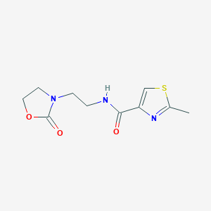 molecular formula C10H13N3O3S B4096468 2-methyl-N-[2-(2-oxo-1,3-oxazolidin-3-yl)ethyl]-1,3-thiazole-4-carboxamide 