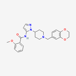 N-{1-[1-(2,3-dihydro-1,4-benzodioxin-6-ylmethyl)-4-piperidinyl]-1H-pyrazol-5-yl}-2-methoxybenzamide