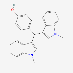 molecular formula C25H22N2O B4096488 4-[bis(1-methyl-1H-indol-3-yl)methyl]phenol 