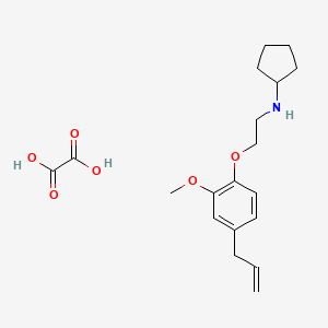 molecular formula C19H27NO6 B4096496 N-[2-(2-methoxy-4-prop-2-enylphenoxy)ethyl]cyclopentanamine;oxalic acid 