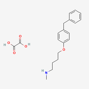 molecular formula C20H25NO5 B4096512 4-(4-benzylphenoxy)-N-methylbutan-1-amine;oxalic acid 