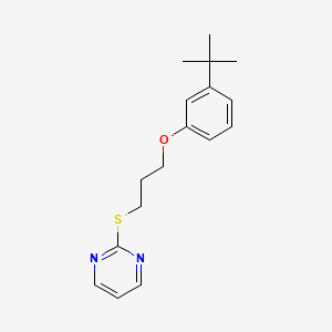 molecular formula C17H22N2OS B4096523 2-{[3-(3-tert-butylphenoxy)propyl]thio}pyrimidine 