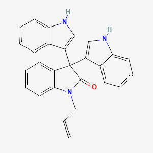 molecular formula C27H21N3O B4096529 3,3-bis(1H-indol-3-yl)-1-prop-2-enylindol-2-one 