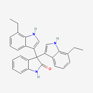 molecular formula C28H25N3O B4096530 7,7''-diethyl-1H,1''H-3,3':3',3''-terindol-2'(1'H)-one 