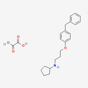 molecular formula C23H29NO5 B4096544 N-[3-(4-benzylphenoxy)propyl]cyclopentanamine oxalate 