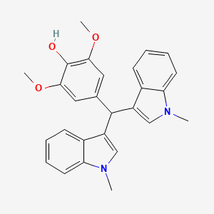 molecular formula C27H26N2O3 B4096563 4-[bis(1-methyl-1H-indol-3-yl)methyl]-2,6-dimethoxyphenol 