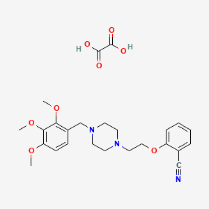 molecular formula C25H31N3O8 B4096576 Oxalic acid;2-[2-[4-[(2,3,4-trimethoxyphenyl)methyl]piperazin-1-yl]ethoxy]benzonitrile 