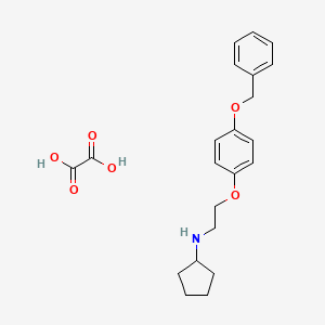 molecular formula C22H27NO6 B4096586 oxalic acid;N-[2-(4-phenylmethoxyphenoxy)ethyl]cyclopentanamine 