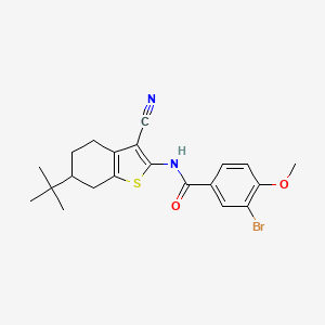 molecular formula C21H23BrN2O2S B4096588 3-bromo-N-(6-tert-butyl-3-cyano-4,5,6,7-tetrahydro-1-benzothien-2-yl)-4-methoxybenzamide 