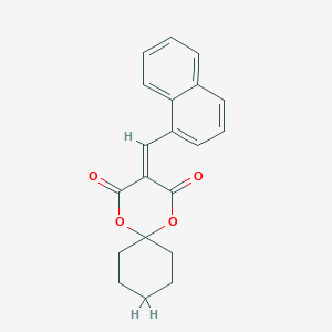 molecular formula C20H18O4 B409659 3-(Naphthalen-1-ylmethylidene)-1,5-dioxaspiro[5.5]undecane-2,4-dione 
