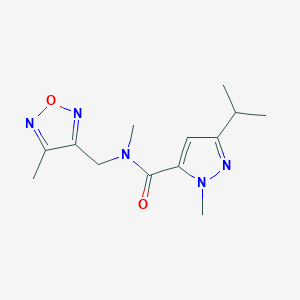 3-isopropyl-N,1-dimethyl-N-[(4-methyl-1,2,5-oxadiazol-3-yl)methyl]-1H-pyrazole-5-carboxamide