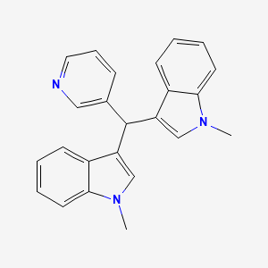 molecular formula C24H21N3 B4096638 3,3'-(3-pyridinylmethylene)bis(1-methyl-1H-indole) 