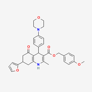 4-methoxybenzyl 7-(2-furyl)-2-methyl-4-[4-(4-morpholinyl)phenyl]-5-oxo-1,4,5,6,7,8-hexahydro-3-quinolinecarboxylate