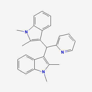 molecular formula C26H25N3 B4096690 3,3'-(2-pyridinylmethylene)bis(1,2-dimethyl-1H-indole) 