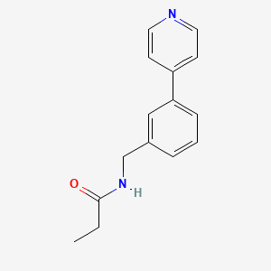 N-[(3-pyridin-4-ylphenyl)methyl]propanamide