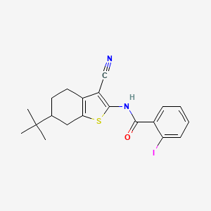 molecular formula C20H21IN2OS B4096724 N-(6-tert-butyl-3-cyano-4,5,6,7-tetrahydro-1-benzothiophen-2-yl)-2-iodobenzamide 