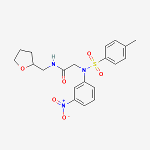 N~2~-[(4-methylphenyl)sulfonyl]-N~2~-(3-nitrophenyl)-N~1~-(tetrahydro-2-furanylmethyl)glycinamide