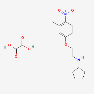 N-[2-(3-methyl-4-nitrophenoxy)ethyl]cyclopentanamine;oxalic acid