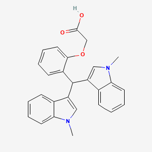 {2-[bis(1-methyl-1H-indol-3-yl)methyl]phenoxy}acetic acid