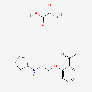 1-[2-[2-(Cyclopentylamino)ethoxy]phenyl]propan-1-one;oxalic acid